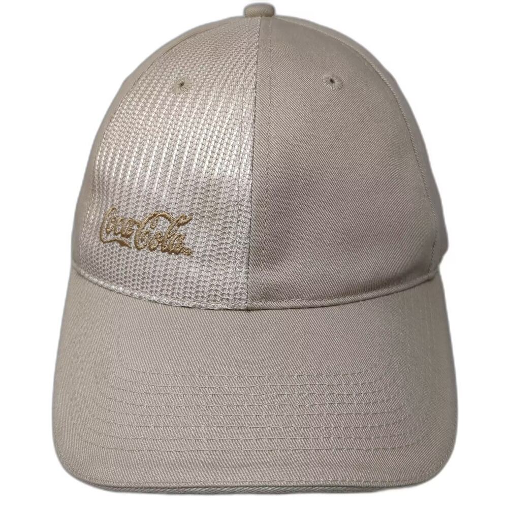 Fersten Worldwide Coca-Cola Beige Baseball Cap One Size Hat Metallic Panel